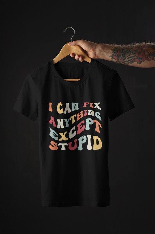 Anti Social Typography Round Neck T-Shirt